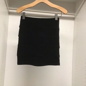 Topshop black mini skirt with back zipper